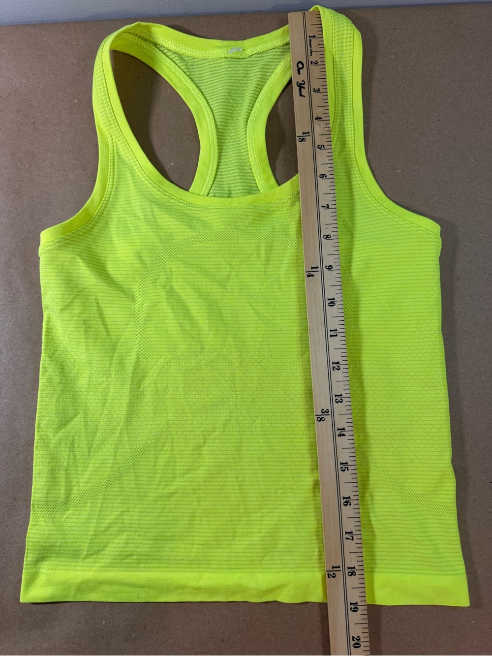 Lululemon swiftly tank yellow size 2 - Picture 8 of 9